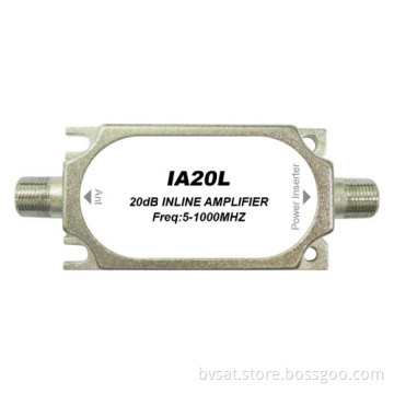 Economy 5-1000 Mhz Catv 20 Db Inline Amplifier 